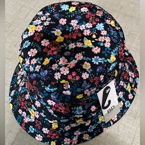 Floral Kids Bucket Hat - Black Multicolor flowers